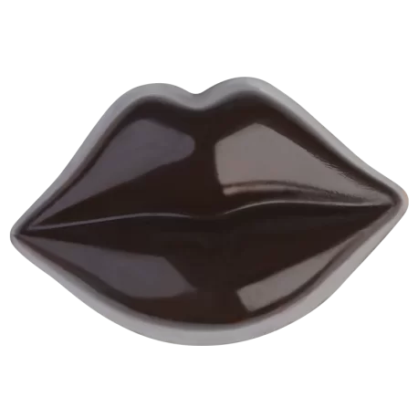 Hans Brunner OS-0160-SZ Thermoformed Polycarbonate Chocolate Kiss Lips Mold - Kiss - 41 x 28 x 15 mm - 10 gr - 54 cavities - ...