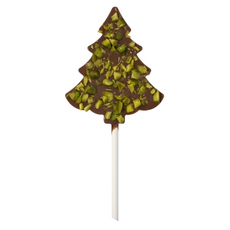 Hans Brunner HB-9160-PC Thermoformed Polycarbonate Chocolate Lollipop Mold - Lolly Christmas Tree - 71 x 60 x 11 mm - 25 gr -...