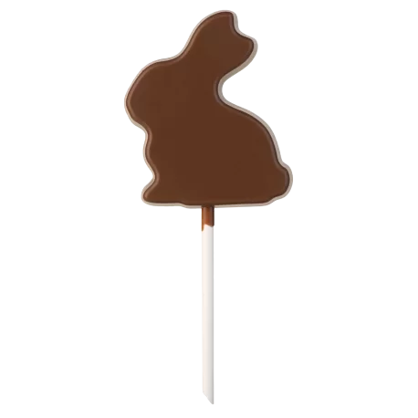 Hans Brunner HB-9158-PC Thermoformed Polycarbonate Chocolate Lollipop Mold - Lolly Sitting rabbit - 66 x 56 x 10 mm - 25 gr4 ...