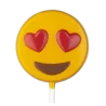 Hans Brunner HB-9134-PC Polycarbonate Chocolate Lollipop Mold - Smiley Emoji - 55 x 55 x 11 mm - 25 gr Valentine's Molds