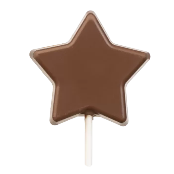 Hans Brunner HB-9159-PC Thermoformed Polycarbonate Chocolate Lollipop Mold - Lolly Star - 60 x 57 x 10 mm - 20g - 4 cavities ...