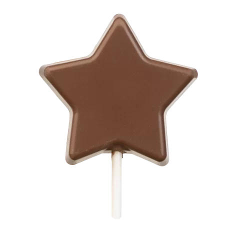 Hans Brunner HB-9159-PC Thermoformed Polycarbonate Chocolate Lollipop Mold - Lolly Star - 60 x 57 x 10 mm - 20g - 4 cavities ...
