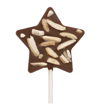 Hans Brunner HB-9159-PC Thermoformed Polycarbonate Chocolate Lollipop Mold - Lolly Star - 60 x 57 x 10 mm - 20g - 4 cavities ...