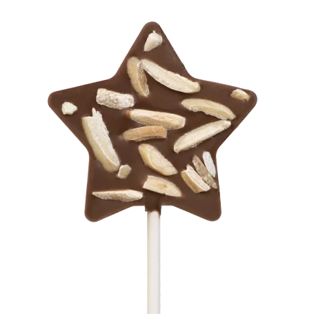 Hans Brunner HB-9159-PC Thermoformed Polycarbonate Chocolate Lollipop Mold - Lolly Star - 60 x 57 x 10 mm - 20g - 4 cavities ...