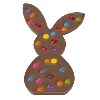 Hans Brunner HB-9157-PC Thermoformed Polycarbonate Chocolate Tablet Mold - Flat Standing Rabbit - 168x98 x10.5 mm - 100 gr - ...