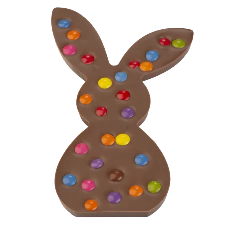 Hans Brunner HB-9157-PC Thermoformed Polycarbonate Chocolate Tablet Mold - Flat Standing Rabbit - 168x98 x10.5 mm - 100 gr - ...