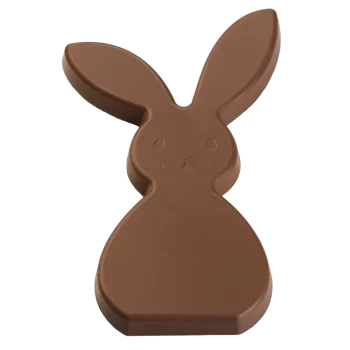 Hans Brunner HB-9157-PC Thermoformed Polycarbonate Chocolate Tablet Mold - Flat Standing Rabbit - 168x98 x10.5 mm - 100 gr - ...