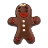 Hans Brunner HB-9177-PC Thermoformed Polycarbonate Chocolate Gingerbread Mold - Flat Gingerbread Man - 60 x 49 x 13 mm - 20 g...