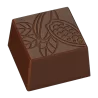 Hans Brunner HB-9144-S Professional Polycarbonate Chocolate Praline Mold - Square Cocoa Pod - 25x25x15mm - 10 gr - 28 cavitie...