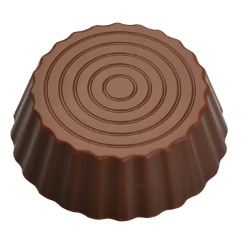 Hans Brunner HB-7030-S Professional Polycarbonate Chocolate Mold - Round Spiral Cups - 51x51x16mm - 30 gr - 8 cavities - 275 ...