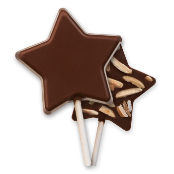 Hans Brunner HB-9159-PC Thermoformed Polycarbonate Chocolate Lollipop Mold - Lolly Star - 60 x 57 x 10 mm - 20g - 4 cavities ...