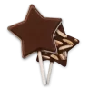 Hans Brunner HB-9159-PC Thermoformed Polycarbonate Chocolate Lollipop Mold - Lolly Star - 60 x 57 x 10 mm - 20g - 4 cavities ...