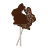 Hans Brunner HB-9158-PC Thermoformed Polycarbonate Chocolate Lollipop Mold - Lolly Sitting rabbit - 66 x 56 x 10 mm - 25 gr4 ...