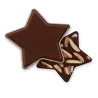 Hans Brunner HB-9192-PC Thermoformed Polycarbonate Chocolate Tablet Mold - Flat Star - 60 x 57 x 10 mm - 20g - 8 cavities - 2...