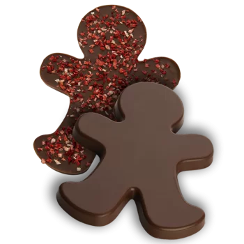 Hans Brunner HB-9128-PC Thermoformed Polycarbonate Chocolate Tablet Mold - Gingerbread Man - 136 x 103 x 10 mm - 100 gr - 2 c...