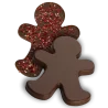 Hans Brunner HB-9128-PC Thermoformed Polycarbonate Chocolate Tablet Mold - Gingerbread Man - 136 x 103 x 10 mm - 100 gr - 2 c...