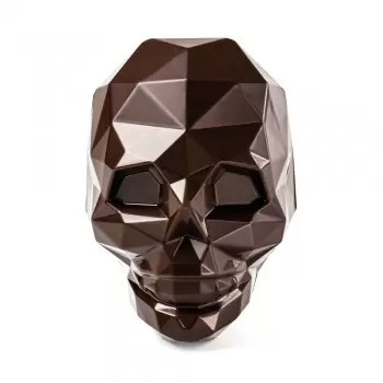 Professional Polycarbonate Amleto Diamond Skull Halloween Chocolate Mold - 96mm x 75mm x h 100mm - 4 cavity - 137 gr