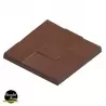 Polycarbonate Slanted Tiles Chocolate Tablet Mold - 74.5mm x 74.5mm x 6.5mm - 3 cavity - 43gr