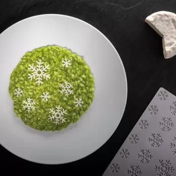 Pavoni Italia Snowflake Decoration Silicone Mold by Paolo Griffa - 24 cavities in different sizes