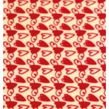 Pavoni SD233SB Pavoni Chocolate Transfer Sheets - Red Hearts with Wings - Pack of 10 Sheets Chocolate Transfer Sheets