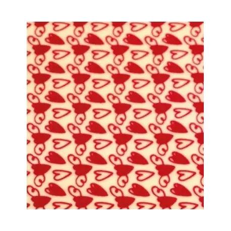Pavoni SD233SB Pavoni Chocolate Transfer Sheets - Red Hearts with Wings - Pack of 10 Sheets Chocolate Transfer Sheets