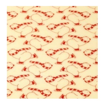 Pavoni SD231SB Pavoni Chocolate Transfer Sheets - Ice Skating Polar Bears - Pack of 10 Sheets Chocolate Transfer Sheets