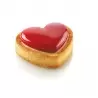 Silikomart Professional Amore Heart Tart Ring - 80mm x 70mm x h 20mm - 8pcs