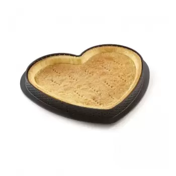 Silikomart 52.407.20.0065 Silikomart Professional Amore Heart Tart Ring - 205mm x 190mm x h 20mm Round Tart Ring