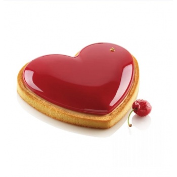 Silikomart 52.407.20.0065 Silikomart Professional Amore Heart Tart Ring - 205mm x 190mm x h 20mm Round Tart Ring