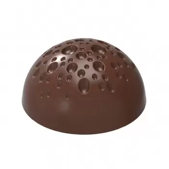Polycarbonate Half Sphere Moon Terrain Dome Chocolate Mold by Nora Chokladskola - 30mm x 30mm x h 15mm - 21 cavity - 8.4gr