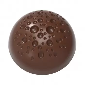Polycarbonate Half Sphere Moon Terrain Dome Chocolate Mold by Nora Chokladskola - 30mm x 30mm x h 15mm - 21 cavity - 8.4gr