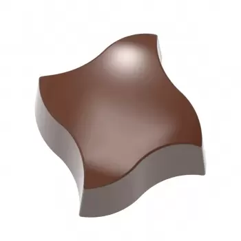 Polycarbonate Dancing Square Chocolate Praline Mold - 27mm x 27mm x h 18.5mm - 24 cavity - 12.6gr