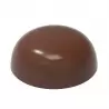 Chocolate World CW12094 Polycarbonate Squeezed Hemisphere Chocolate Mold - 30.5mm x 30.5mm x h 12mm - 21 cavity - 8gr Traditi...