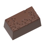 Polycarbonate Rectangular Cube with Bubbles Chocolate Mold - 34mm x 18.5mm x h 15mm - 24 cavity - 10.8gr