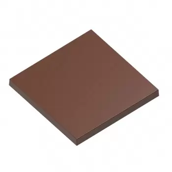 Chocolate World CF0251 Polycarbonate Square Tablet Chocolate Mold - 80mm x 80mm x h 6.5mm - 3 cavity - 50gr Tablets Molds
