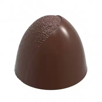 Chocolate World CW12092 Polycarbonate American Semi-Textured Dome Truffle Chocolate Mold - 27m x 27mm x h 22.5mm - 24 cavity ...