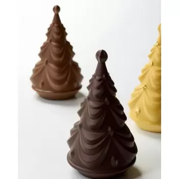 Pavoni Thermoformed Chocolate Christmas Tree Mold - DRAPPO - Ømm x 120mm x h 200mm - 250g