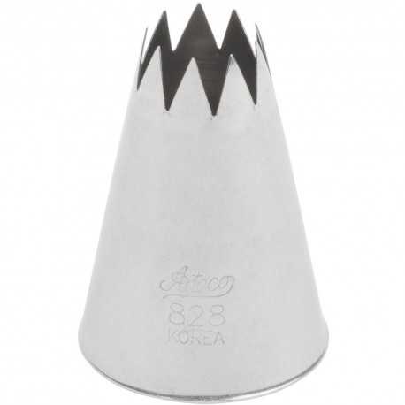 Ateco 828 Ateco 828 - Open Star Pastry Tip .63'' Opening Diameter- Stainless Steel Open Star Pastry Tips