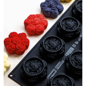 Pavoni PX4397 Pavoni Professional Monoportion Silicone Mold - Bouquet of Roses by Cédric Grolet - Ø mm x 80mm x 35mm - 100ml ...