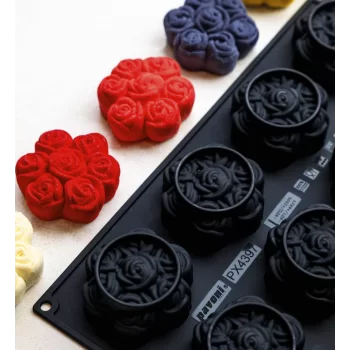 Pavoni Professional Monoportion Silicone Mold - Bouquet of Roses by Cédric Grolet - Ø mm x 80mm x 35mm - 100ml 12 cavity