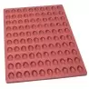 Mae 000305 SILMAE Professional Silicone Pastry Mold - Mini Madeleines - 41.15mm x 29.5mm x 10mm - 100 cavity - 5.5ml SILMAE F...