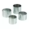 Pastry Chef's Boutique 07399 Stainless Steel Round Individual Pastry Ring - Ø 7.5 cm x 5cm - each Individual Cake Rings