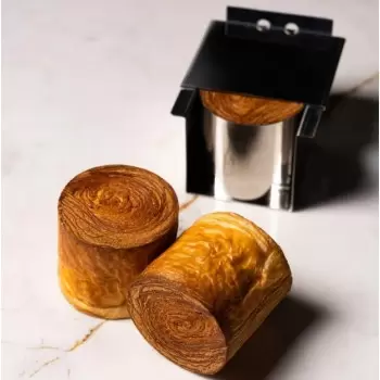 Pavoni Italia Stainless Steel Cylinder Croissant Mold - Ø 65mm x h 60mm - 70ml