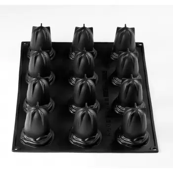 Pavoflex Easter Egg Cake Monoportion Professional Silicone Mold by Jérôme de Oliveira - Ø mm 70mm × h 72mm - 12 indents - 120ml