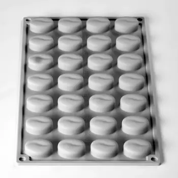 Pavoni Italia Mini Coffee 3D Decoration Silicone Mold by Fabrizio Fiorani - 32mm x 24mm x h 13mm - 28 cavity - 6ml