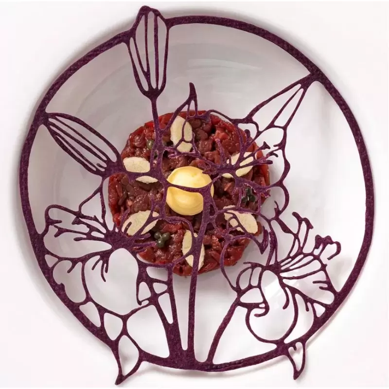 Pavoni Italia Floreale Decoration Silicone Mold by Paolo Griffa - 140mm x 153mm x h 2mm - 2 cavity