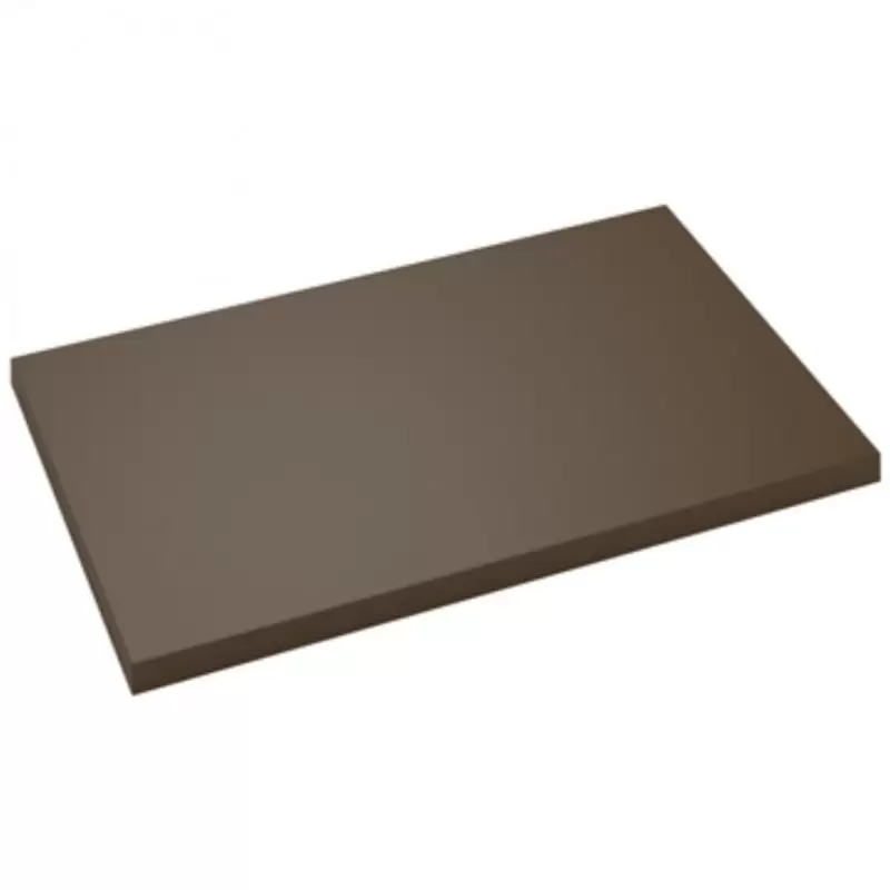Polycarbonate Large Flat Rectangular Base Shaped Chocolate Bark Mold - 395 x 246 x 18 mm - 2040 gr - 1 Cavity