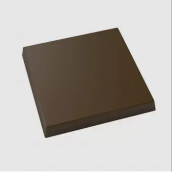 Polycarbonate Large Flat Square Base Shaped Chocolate Bark Mold - 75 x 75 x 9 mm - 57gr - 2x3 Cavity Layout