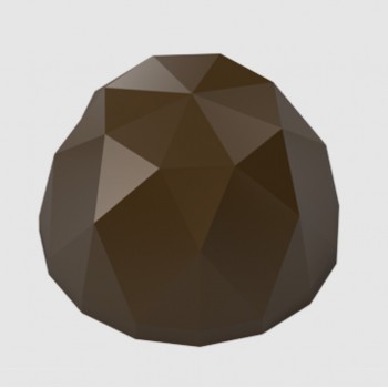 Polycarbonate Geometric Rounded Diamond Chocolate Praline Mold - 31mm x 31mm - 10gr - 4x7 Cavity