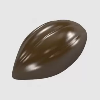 Polycarbonate Cabosse Cacao Cocoa Pod Chocolate Mold - 102 x 54 x 38 mm - 118 gr - 1x4 Cavity